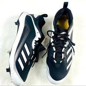 NEW Adidas Icon 6 Bounce TPU Baseball Cleats Men's Size 13.5 Black/White